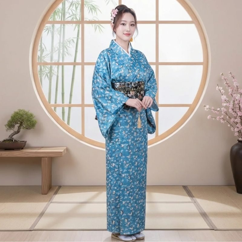 Kimono long coton femme