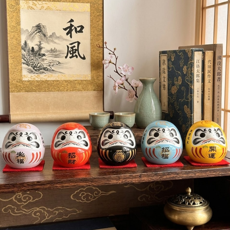 Daruma porte-bonheur - lot de 5