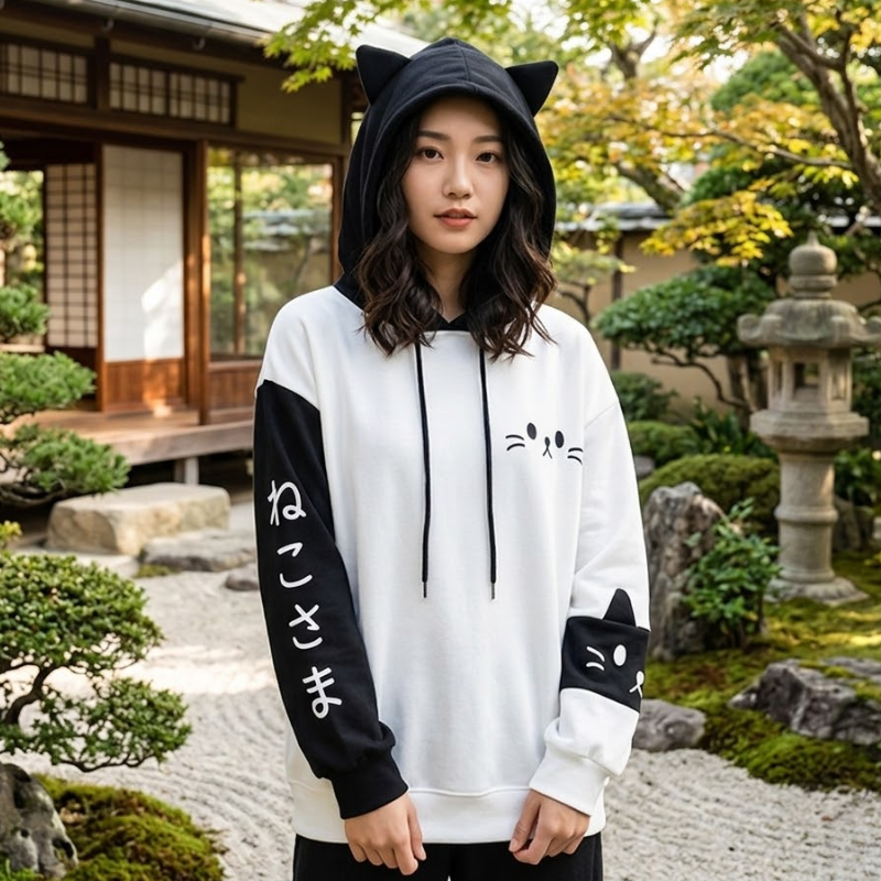 Sweat à capuche mignon japonais