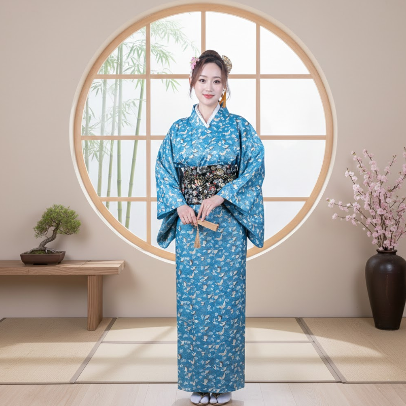 Kimono long coton femme