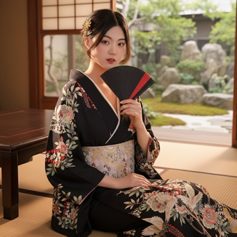 Kimono yukata femme