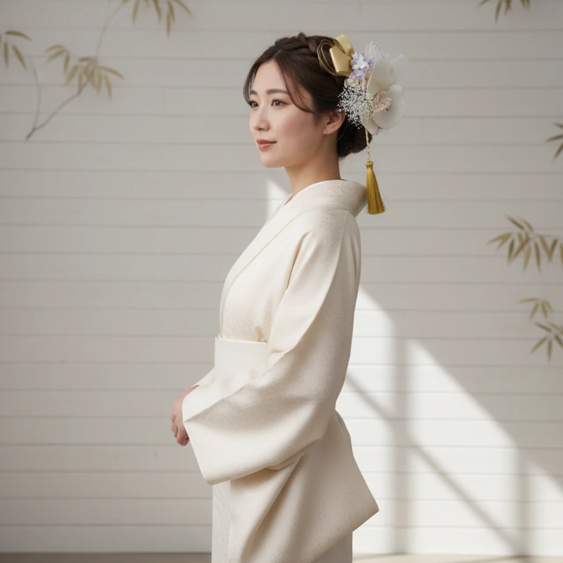 Kanzashi japonais tissu