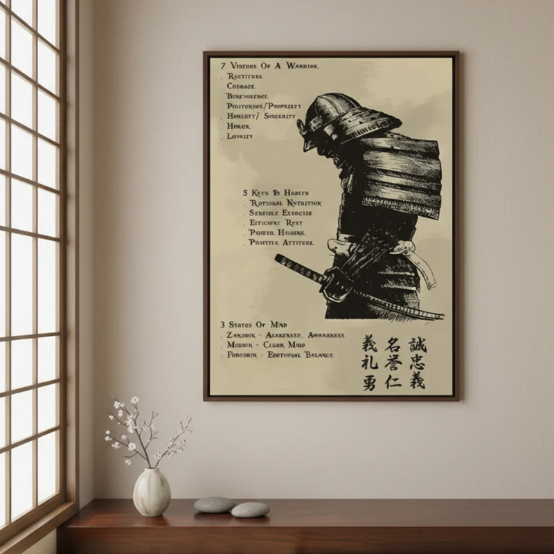 Tableau samourai japonais