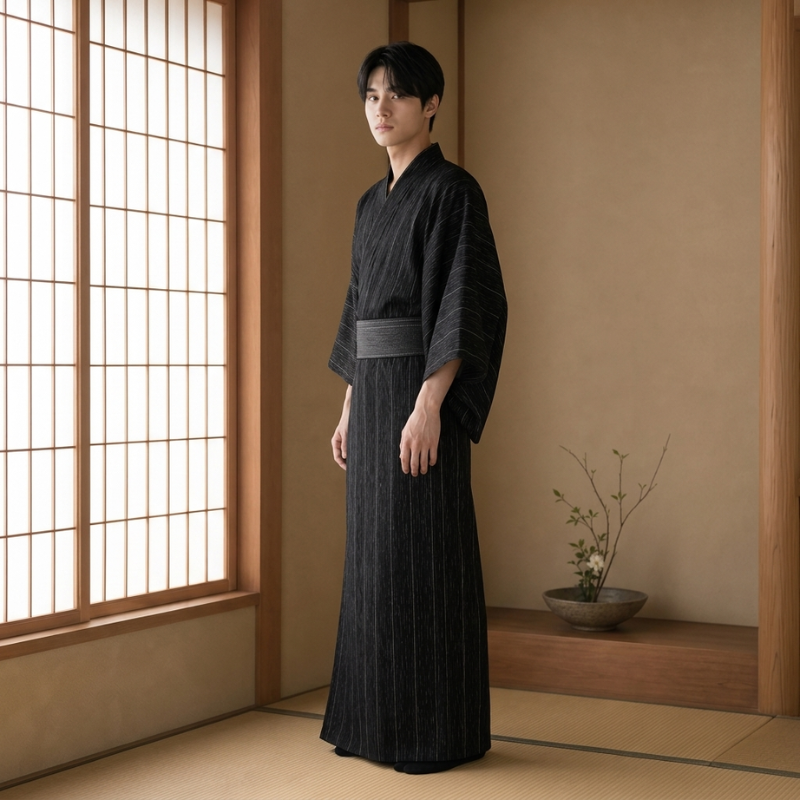 Kimono traditionnel japonais homme