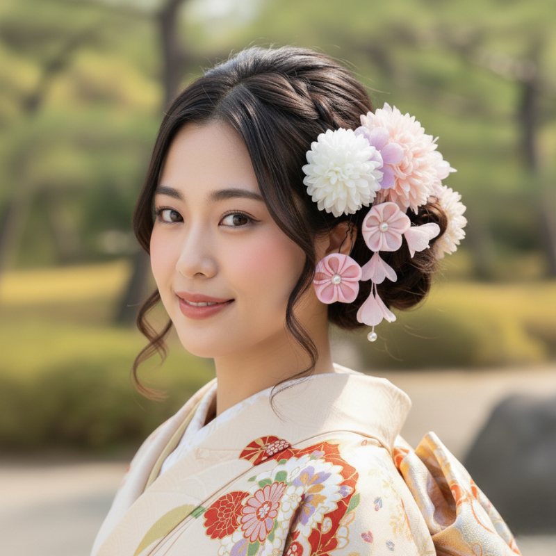 Bouquet kanzashi