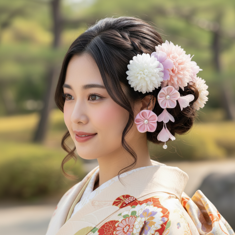 Bouquet kanzashi