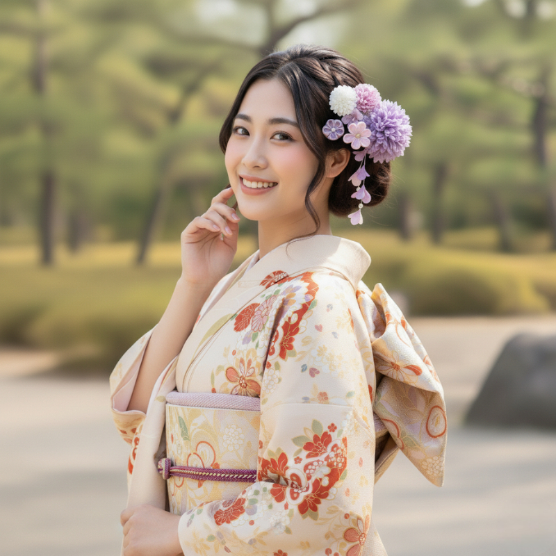 Bouquet kanzashi