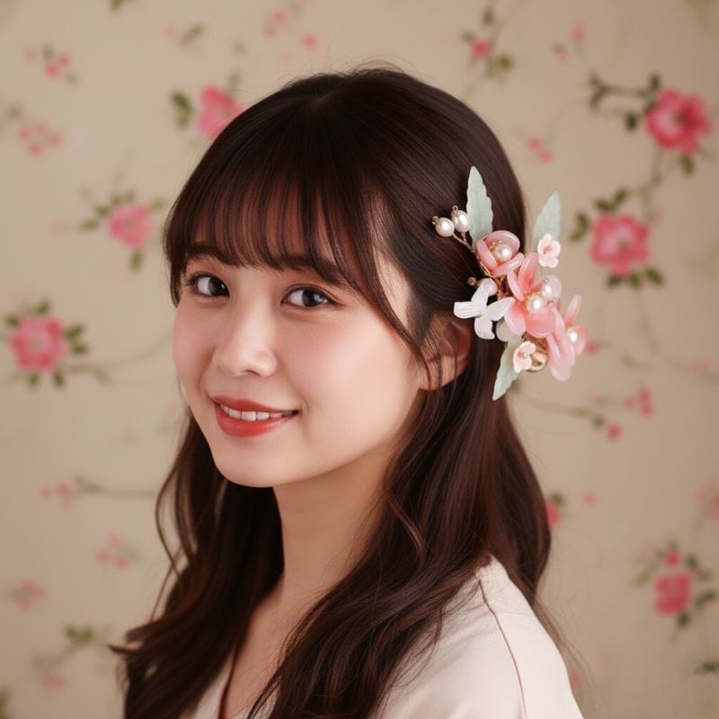 Kanzashi rose