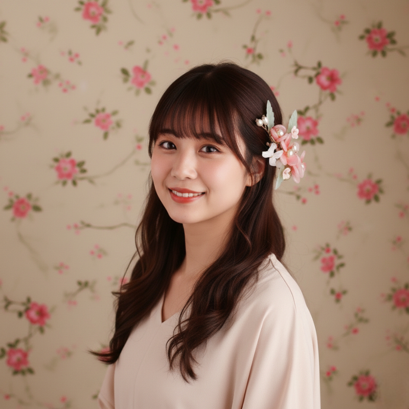 Kanzashi rose