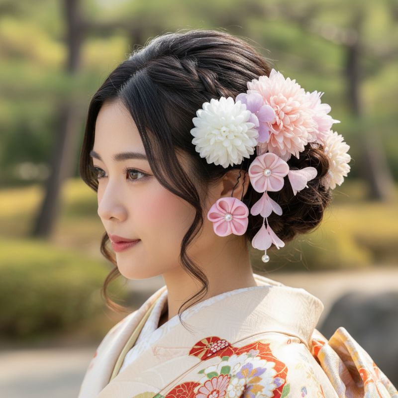 Bouquet kanzashi