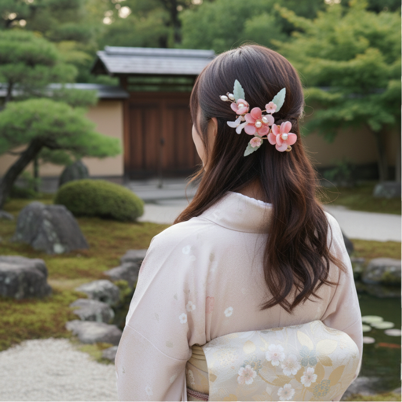 Kanzashi rose