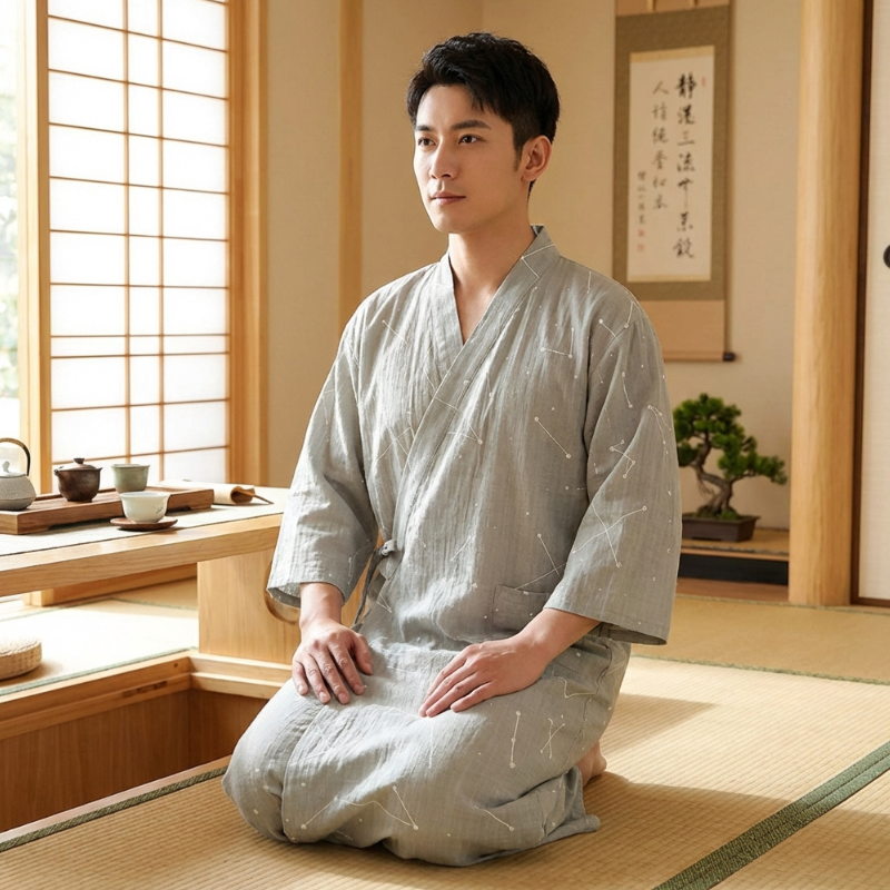 Kimono peignoir homme