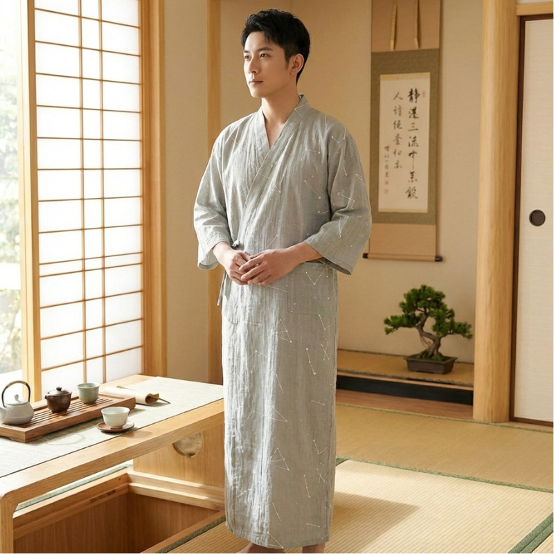 Kimono peignoir homme