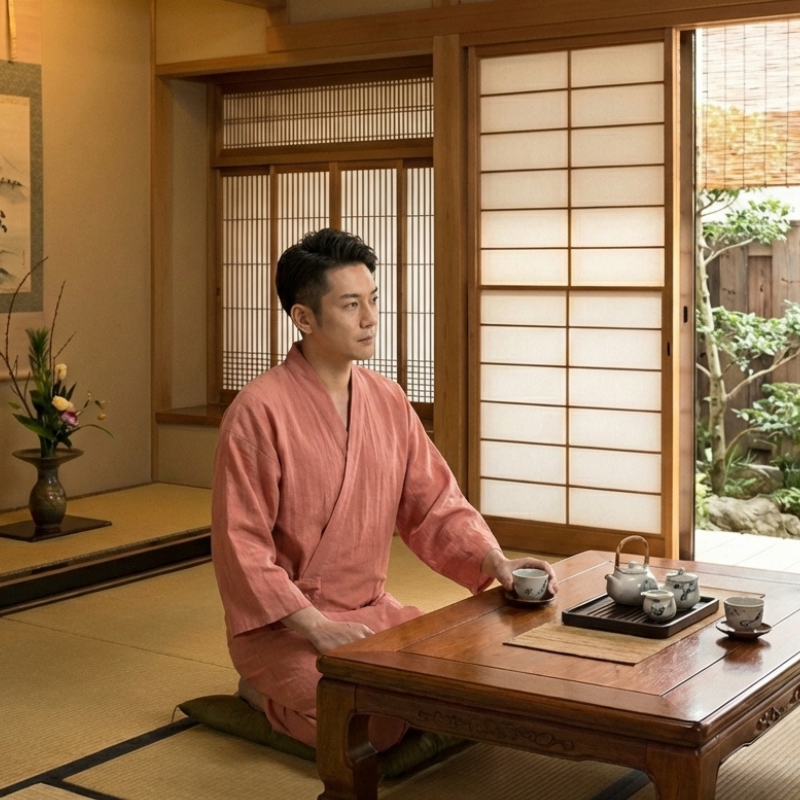 Kimono peignoir homme