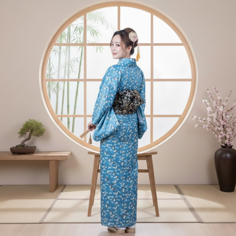 Kimono long coton femme