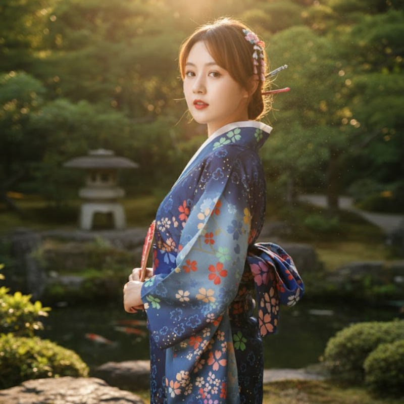 Yukata femme jolie