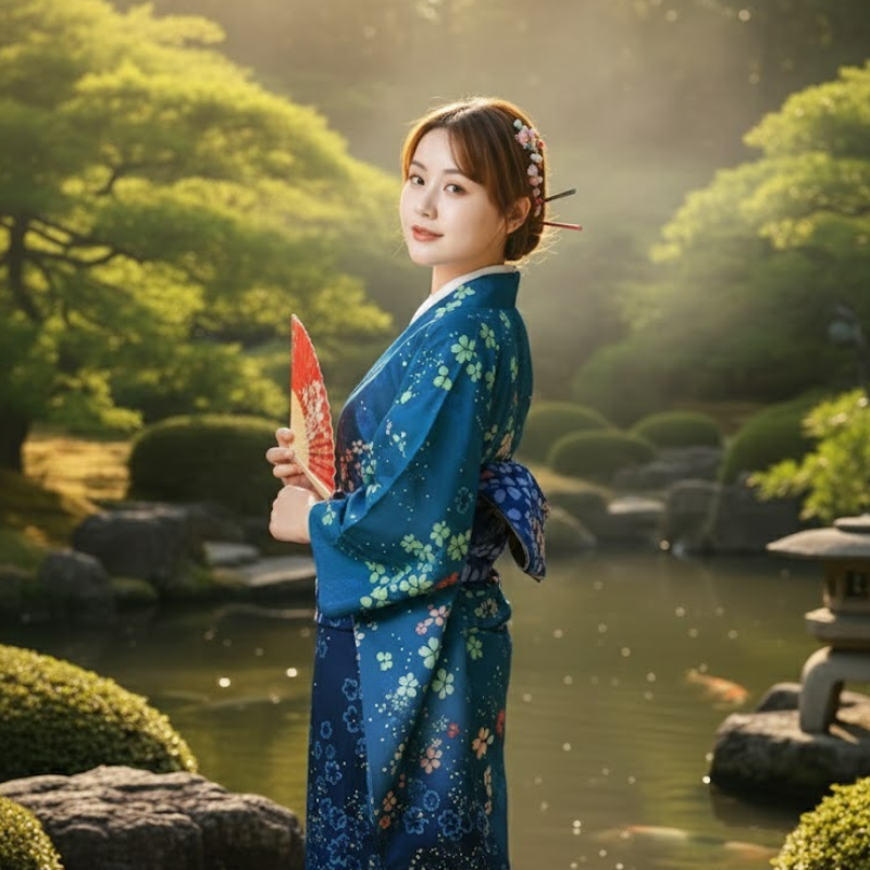 Yukata femme jolie