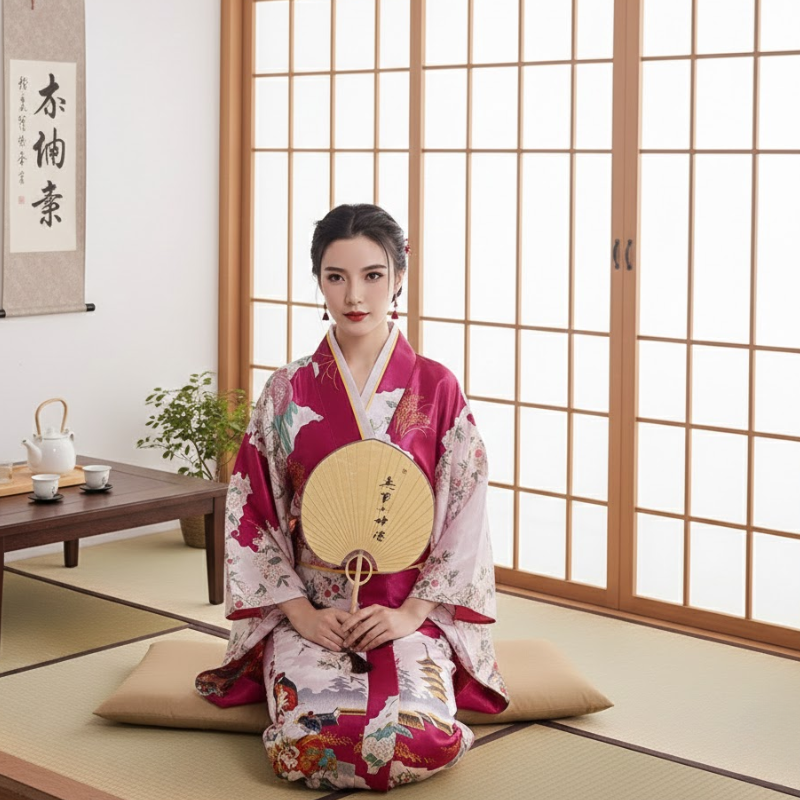 Yukata japonais femme motif