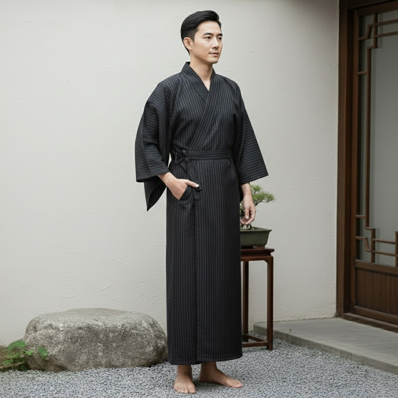 Kimono noir homme
