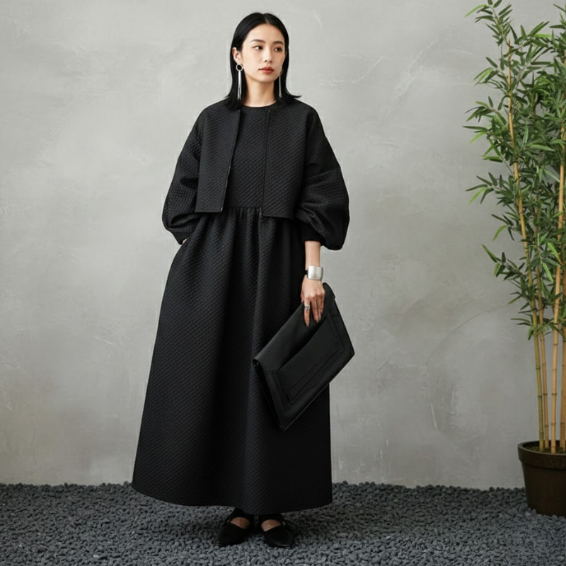Veste japonaise femme noire