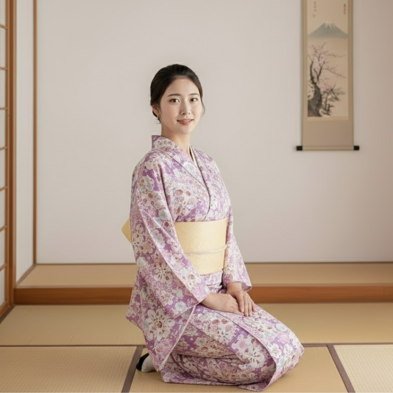 Yukata femme sakura