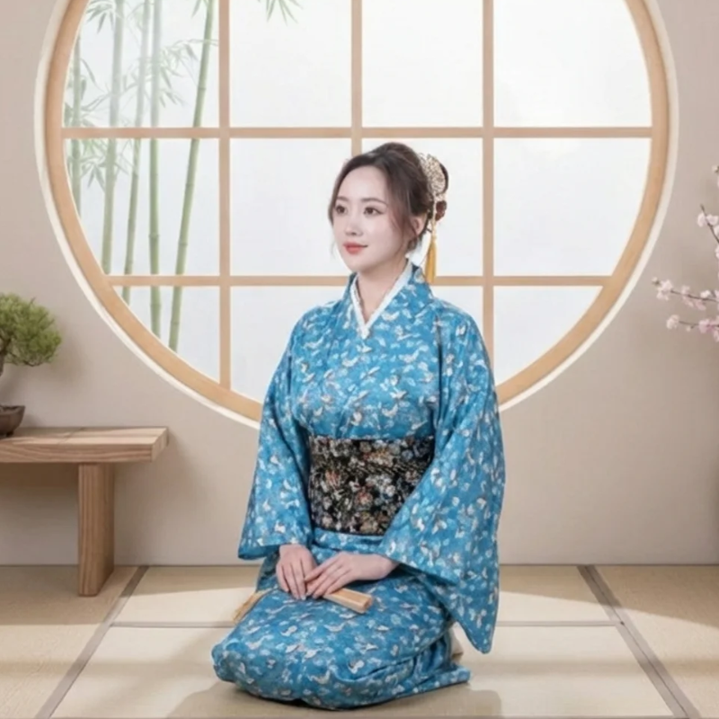 Kimono long coton femme