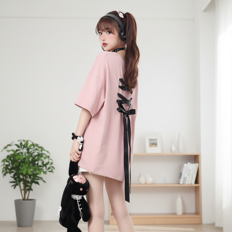 T-shirt ecoliere fille japon