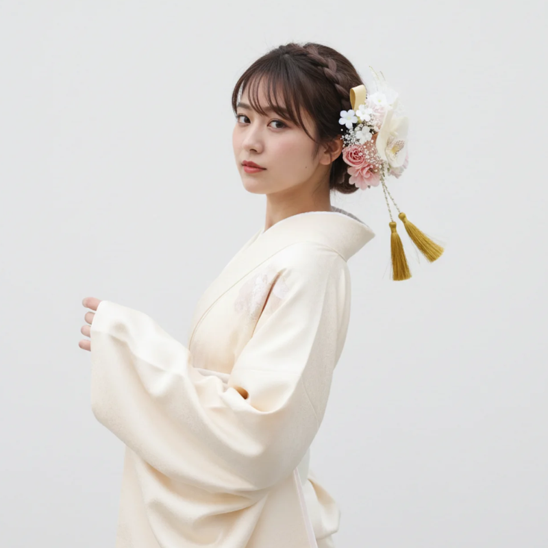 Kanzashi japonais tissu