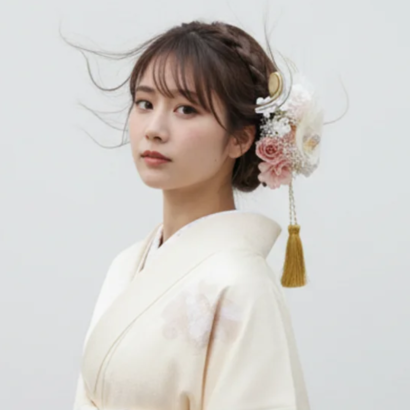 Kanzashi japonais tissu