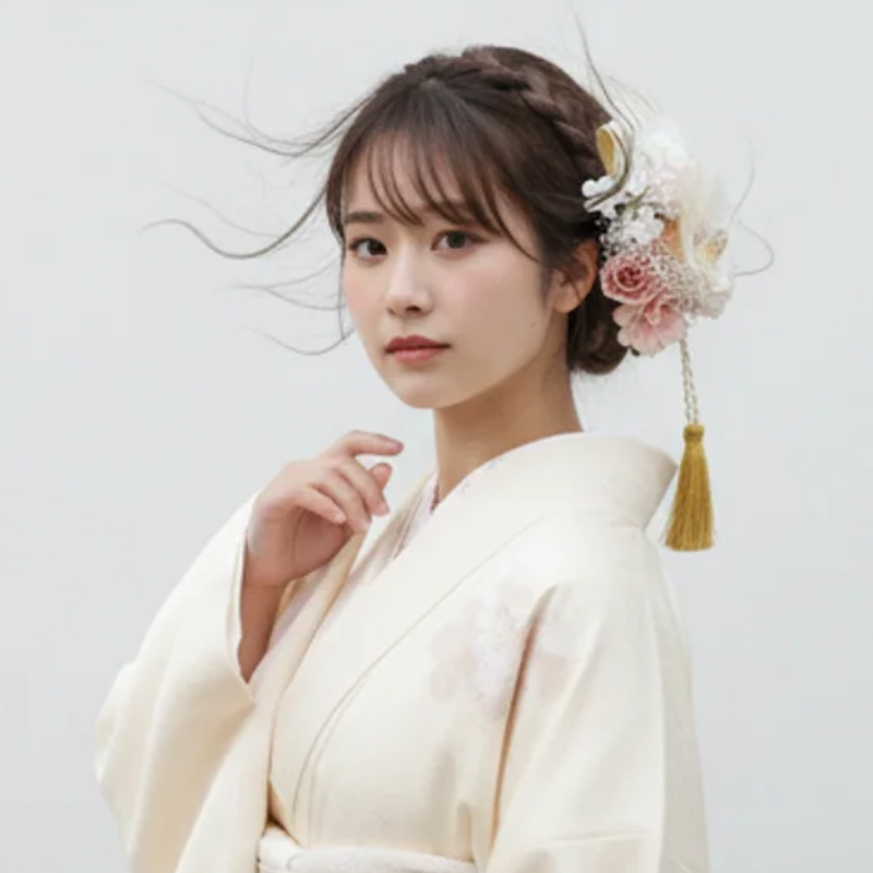 Kanzashi japonais tissu