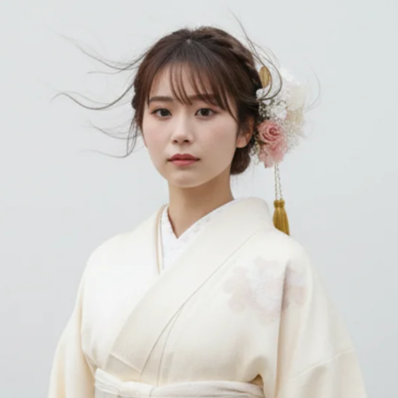 Kanzashi japonais tissu