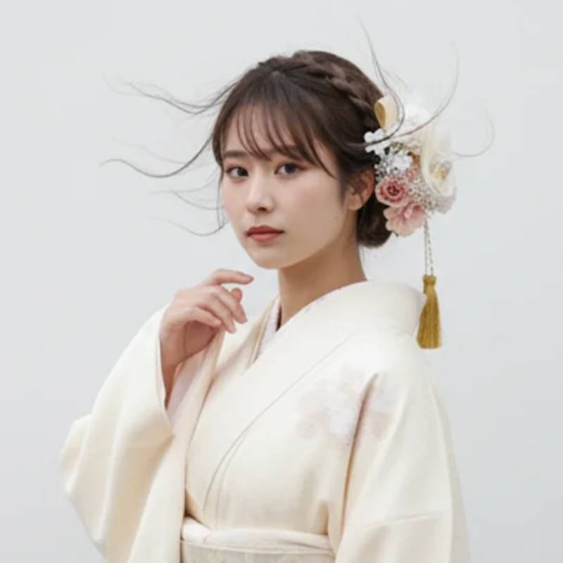 Kanzashi japonais tissu