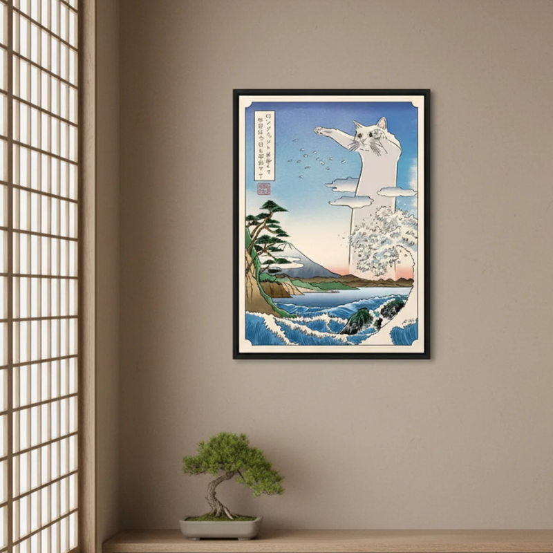 Tableau chat japonais