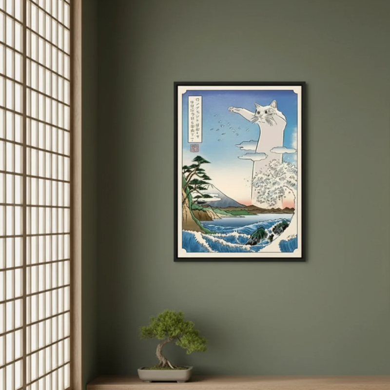 Tableau chat japonais