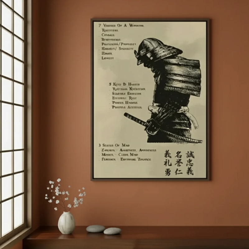 Tableau samourai japonais
