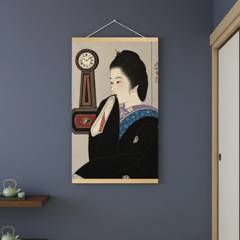 Estampe geisha japonais