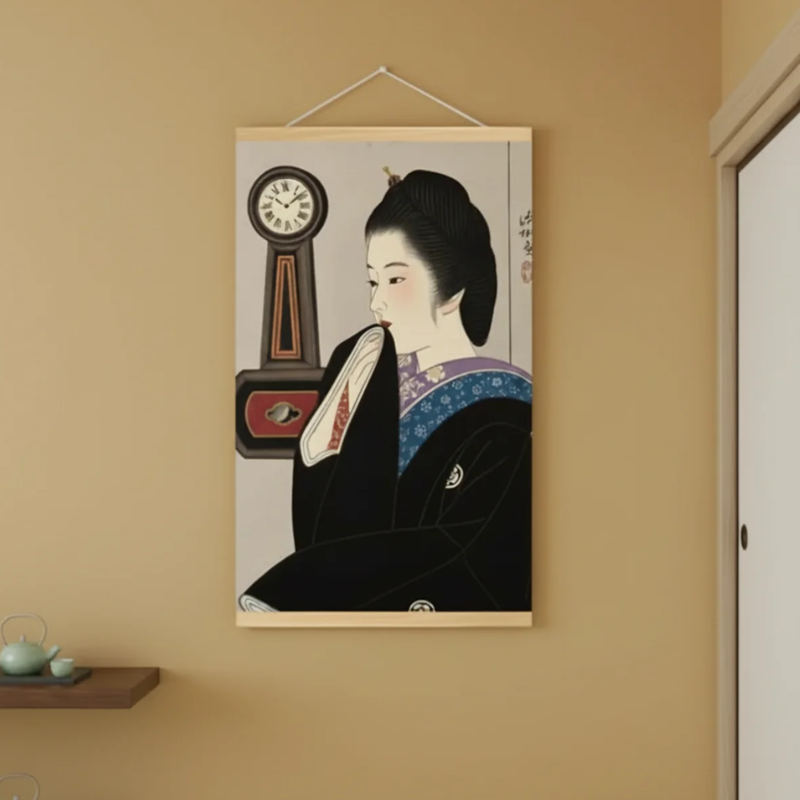 Estampe geisha japonais