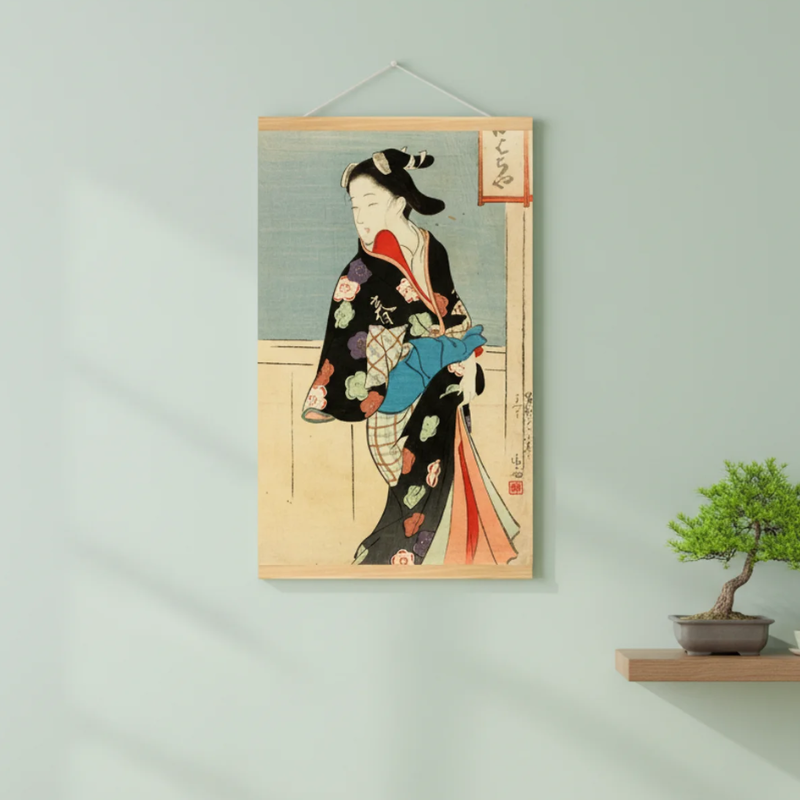 Estampe geisha japonais