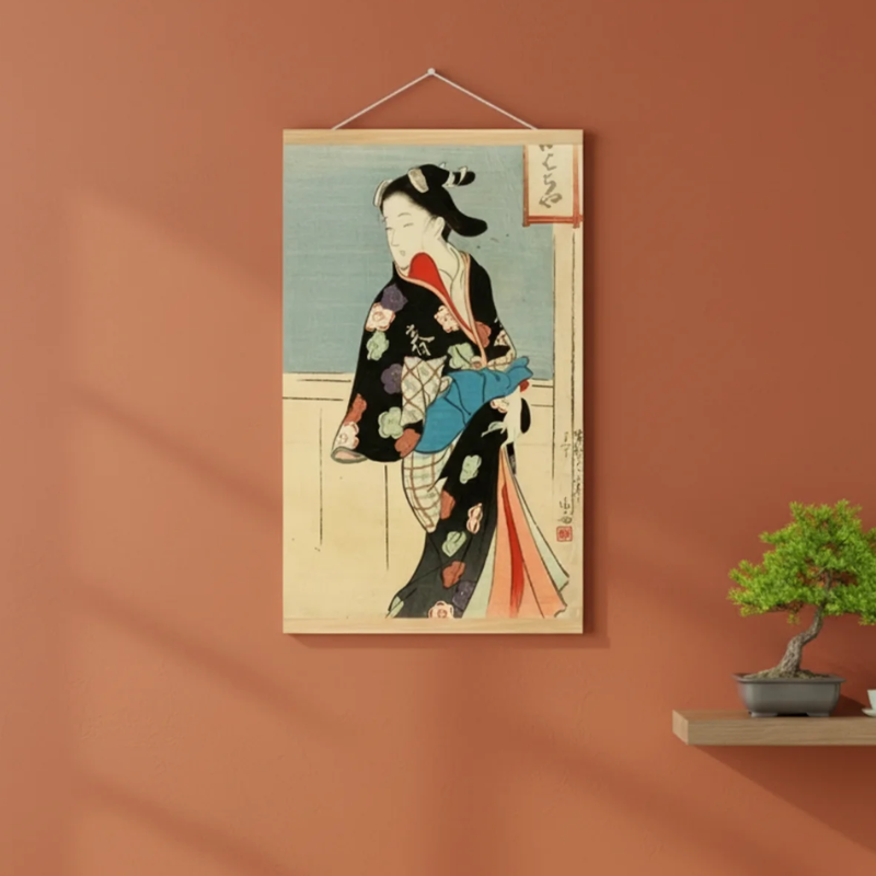 Estampe geisha japonais