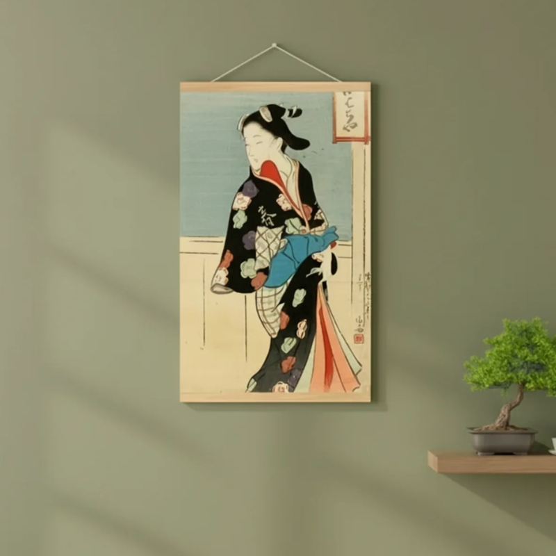 Estampe geisha japonais