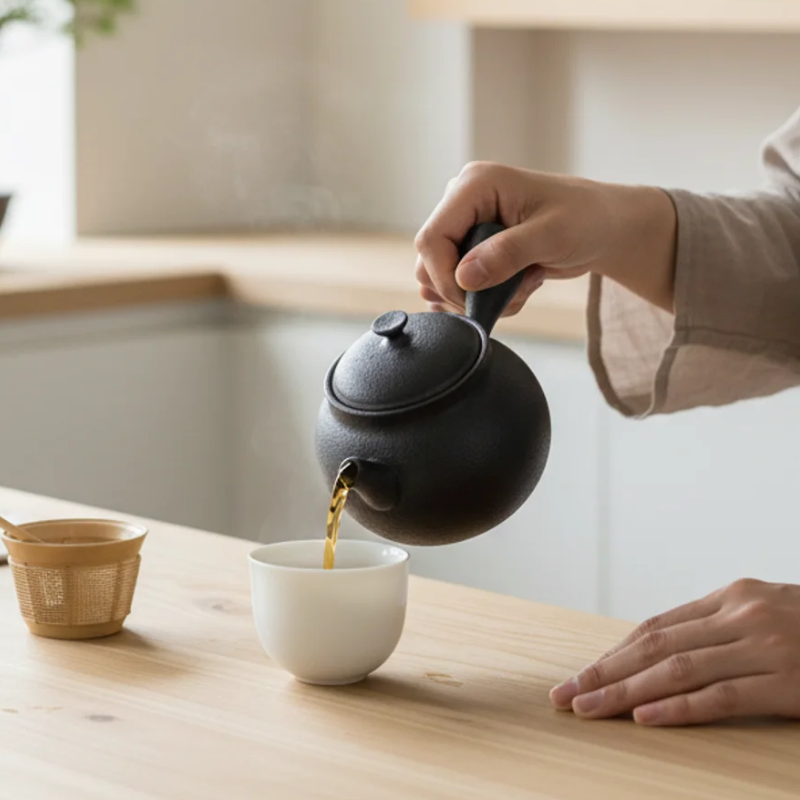 Théière japonaise en grès
