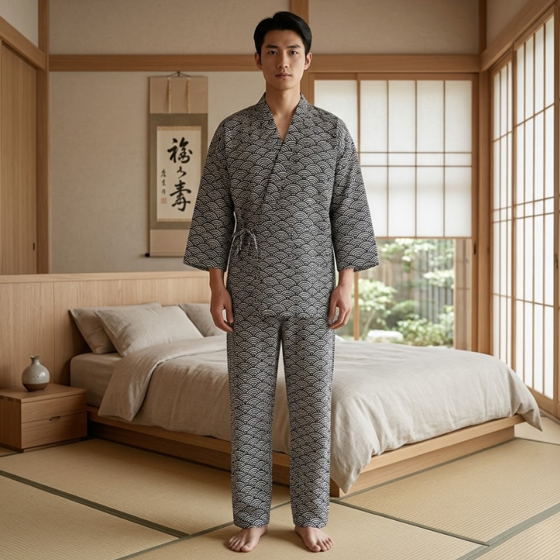Pyjama japonais pour homme