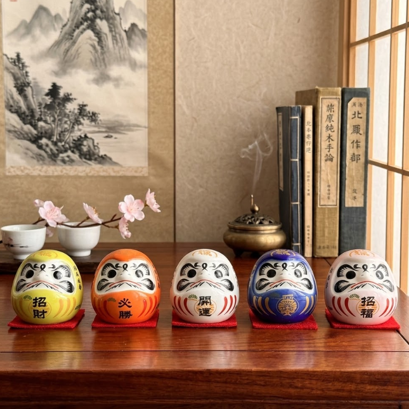 Daruma porte-bonheur - lot de 5