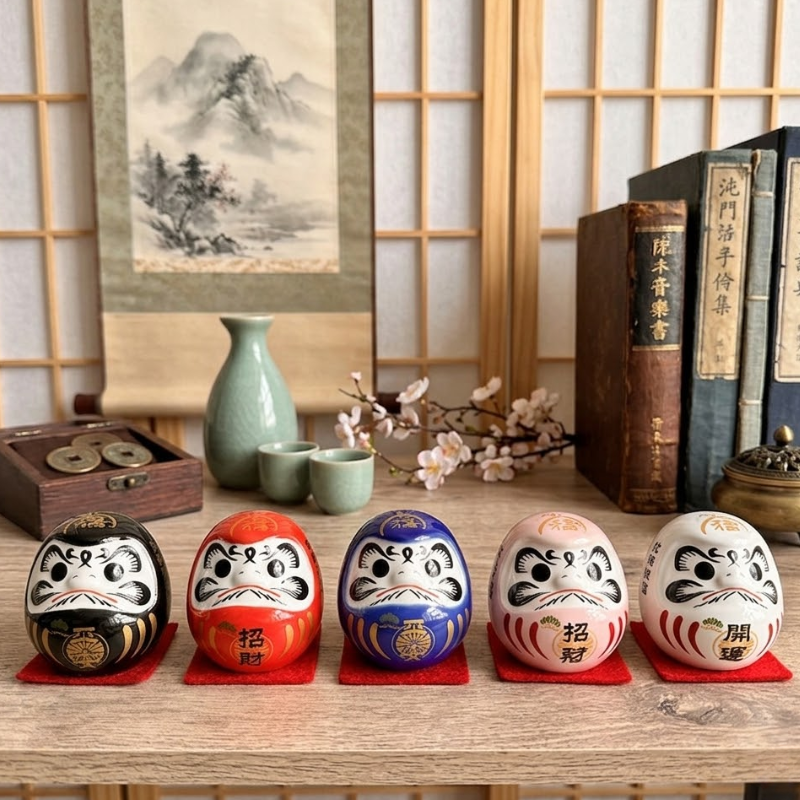 Daruma porte-bonheur - lot de 5