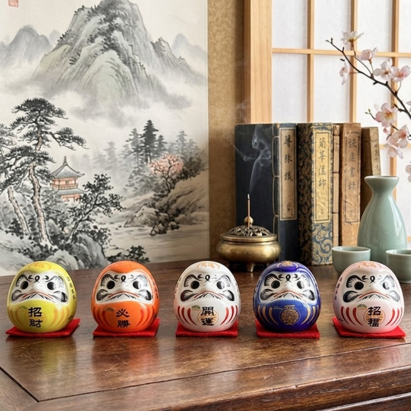 Daruma porte-bonheur - lot de 5