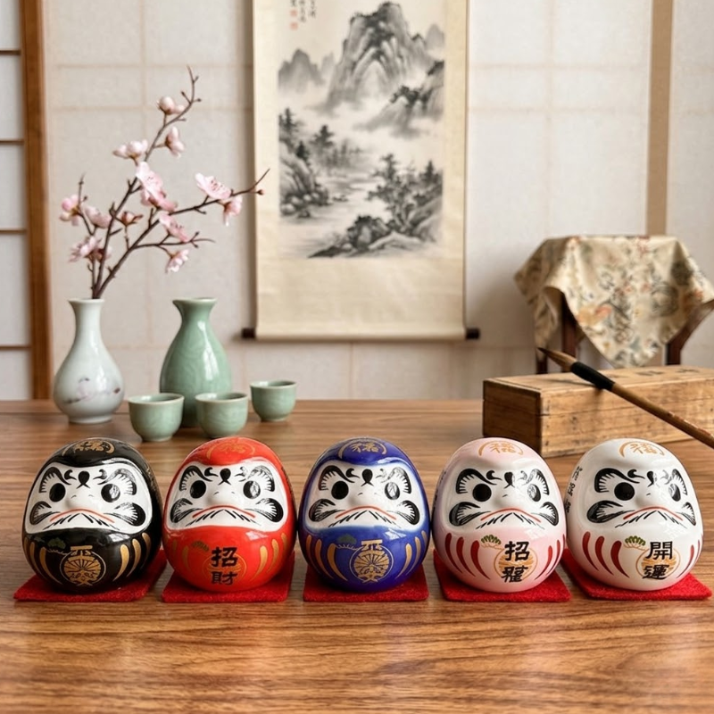Daruma porte-bonheur - lot de 5