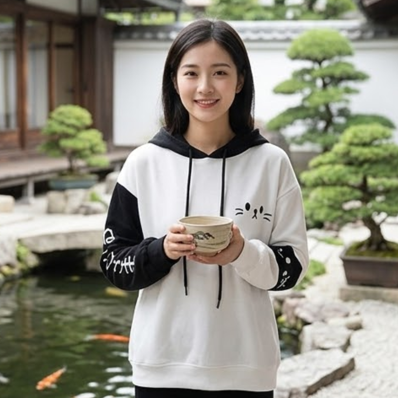 Sweat à capuche mignon japonais