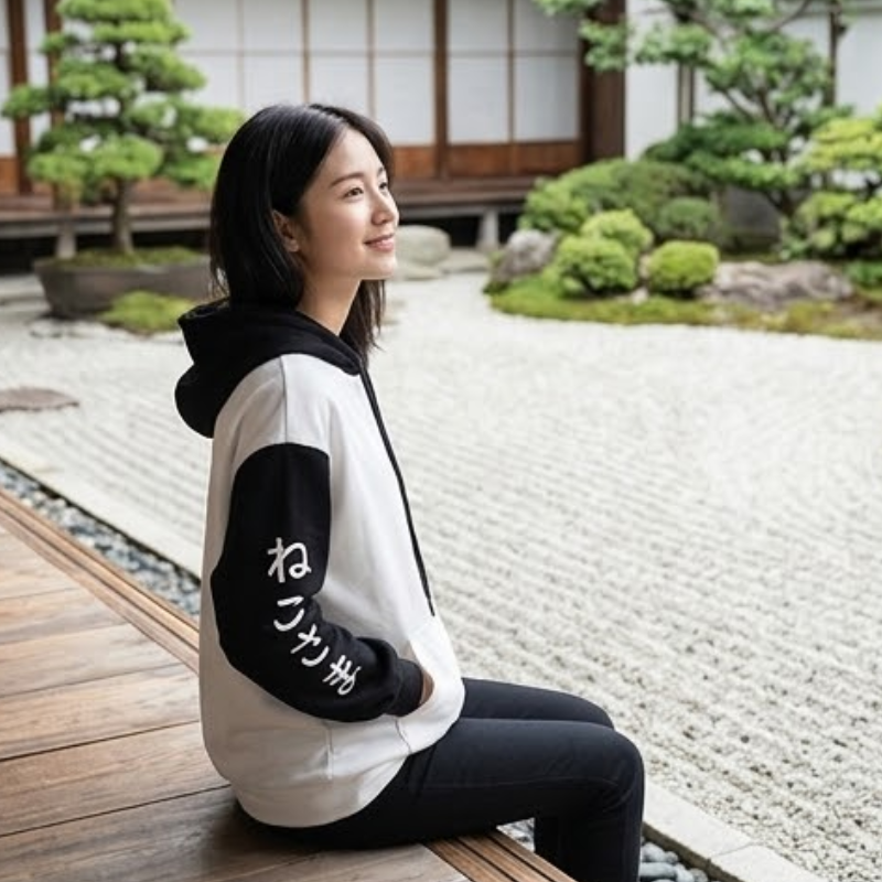 Sweat à capuche mignon japonais