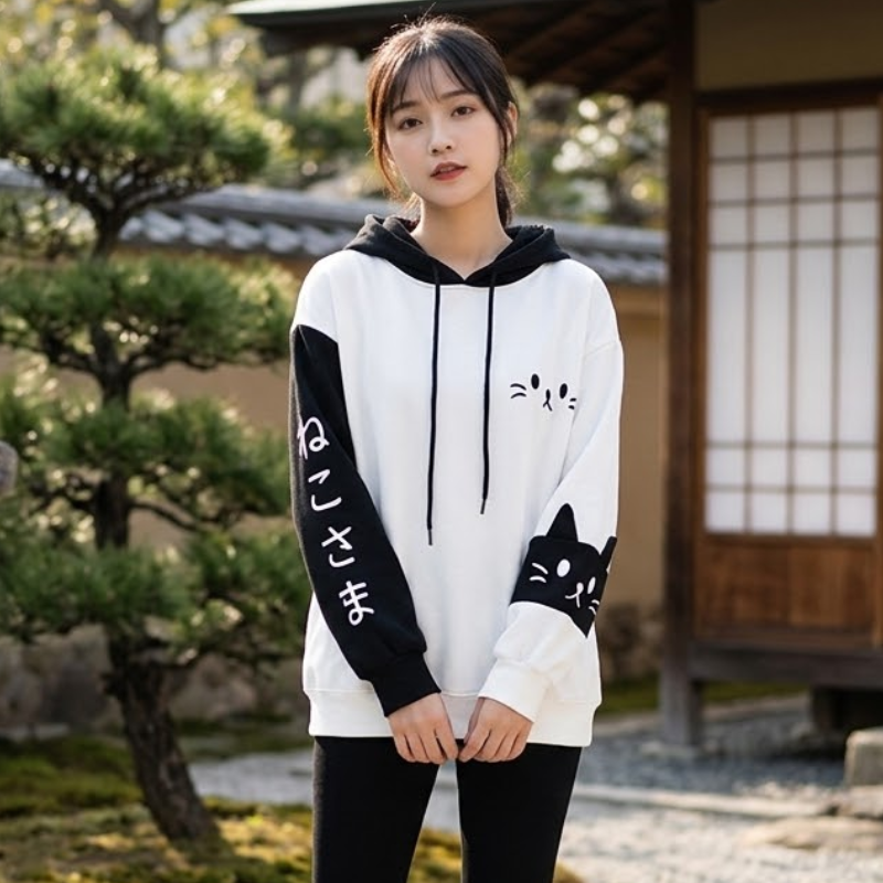 Sweat à capuche mignon japonais