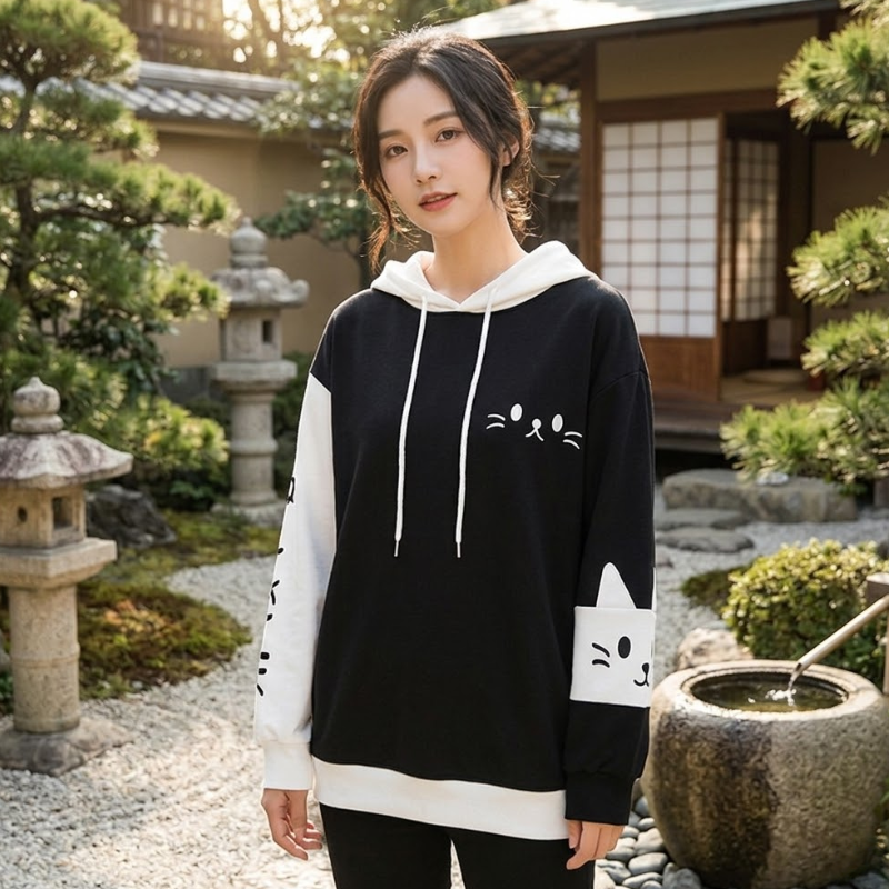 Sweat à capuche mignon japonais